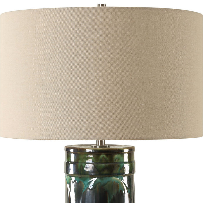 Uttermost 30396 One Light Table Lamp, Brushed Nickel