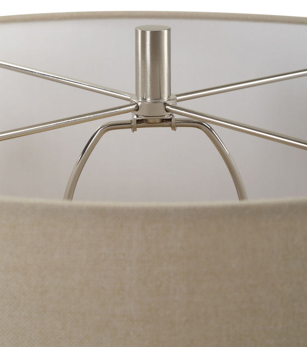 Uttermost 30396 One Light Table Lamp, Brushed Nickel
