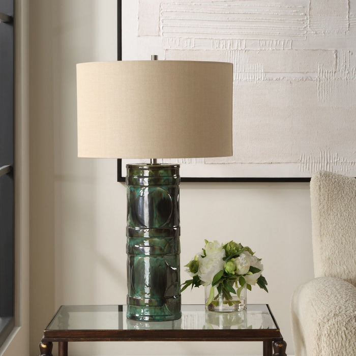 Uttermost 30396 One Light Table Lamp, Brushed Nickel