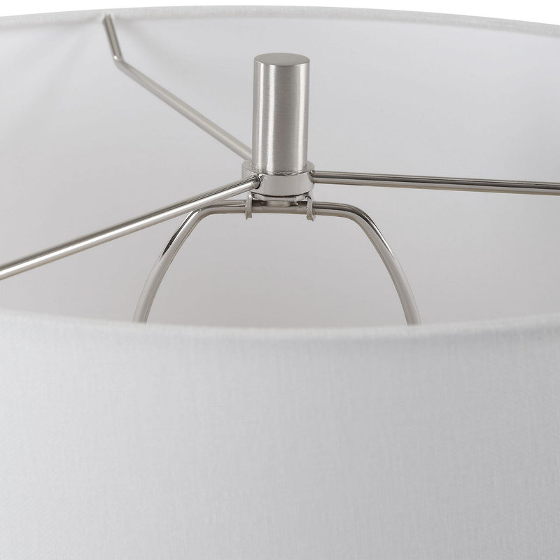 Uttermost 30397 One Light Table Lamp, Brushed Nickel