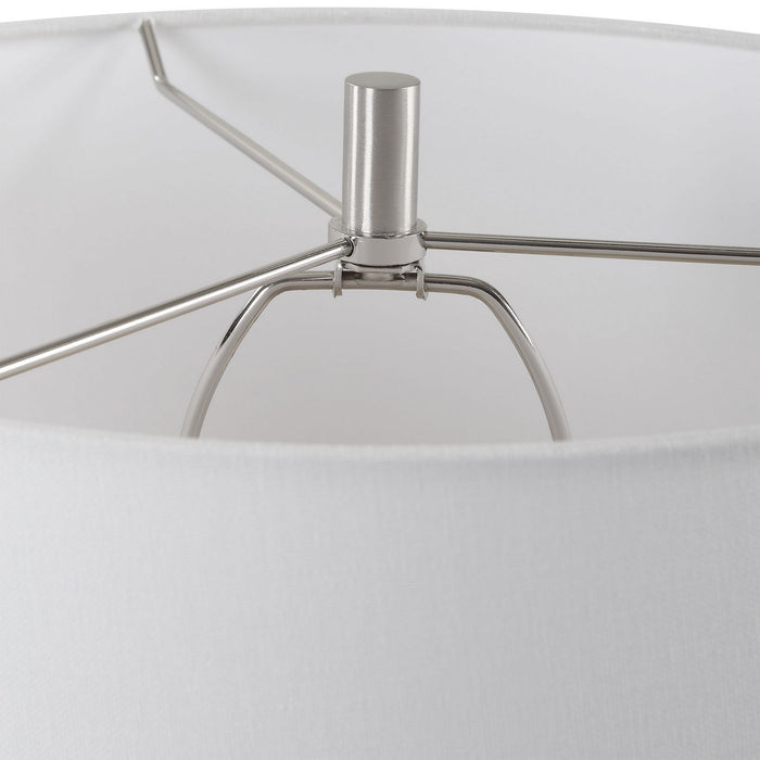 Uttermost 30397 One Light Table Lamp, Brushed Nickel