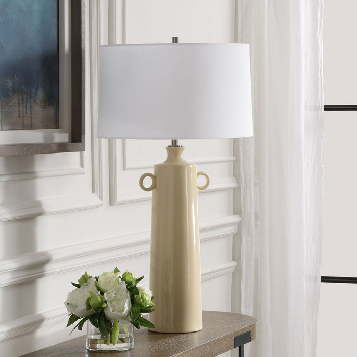 Uttermost 30397 One Light Table Lamp, Brushed Nickel
