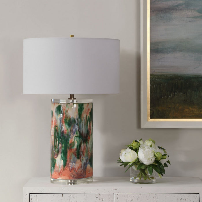 Uttermost 30398 One Light Table Lamp, Brass