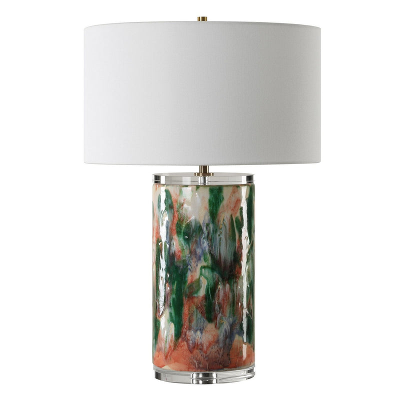 Uttermost 30398 One Light Table Lamp, Brass