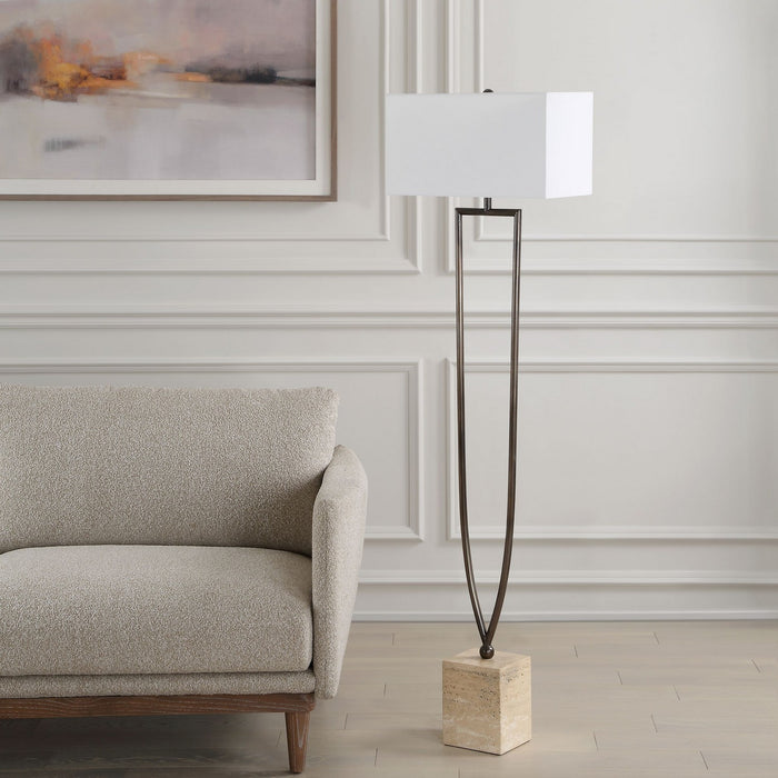 Uttermost 30399 One Light Floor Lamp, Dark Bronze