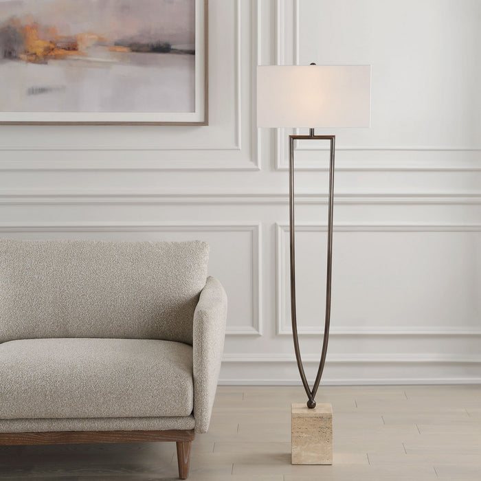 Uttermost 30399 One Light Floor Lamp, Dark Bronze