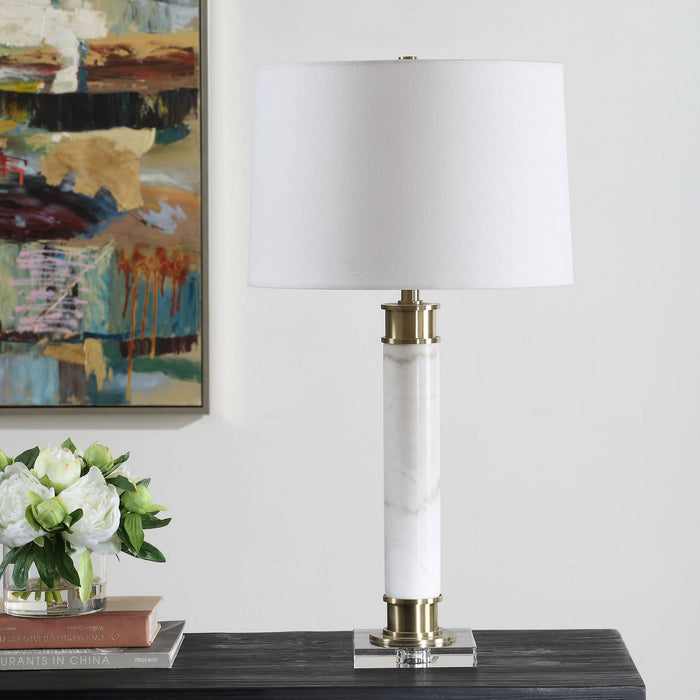 Uttermost 30401-1 One Light Table Lamp, Antique Brass