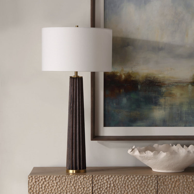 Uttermost 30404-1 Table Lamp, Antique Brass