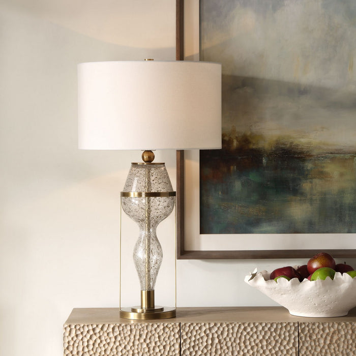 Uttermost 30405 One Light Table Lamp, Antique Brass