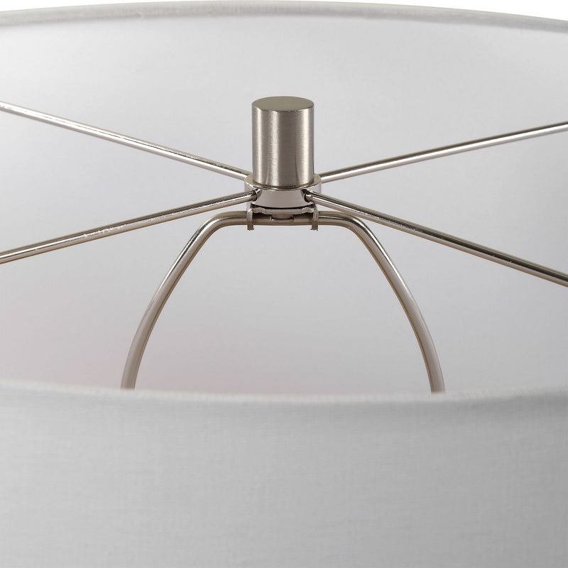 Uttermost 30411 One Light Table Lamp, Brushed Nickel