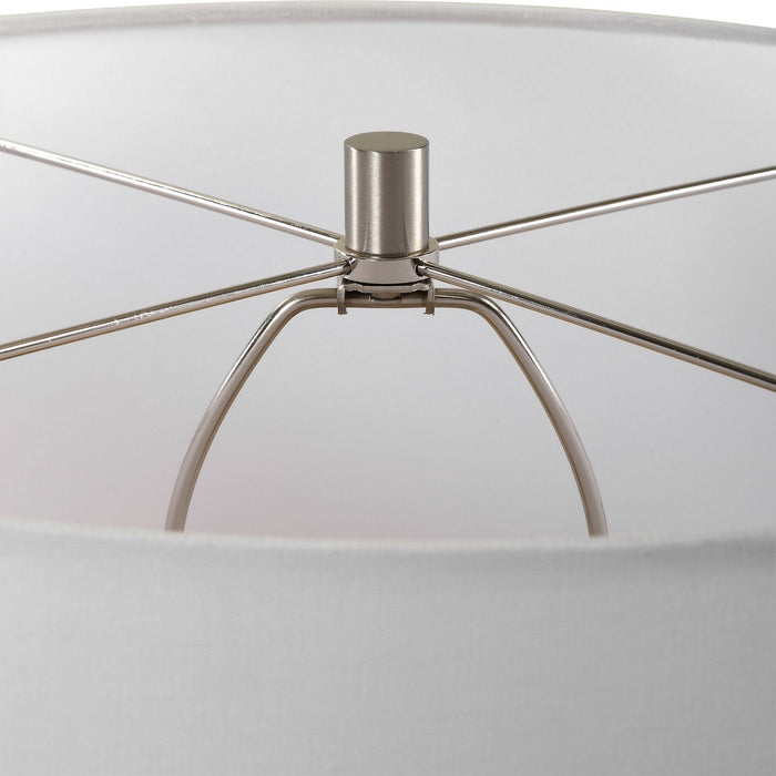 Uttermost 30411 One Light Table Lamp, Brushed Nickel