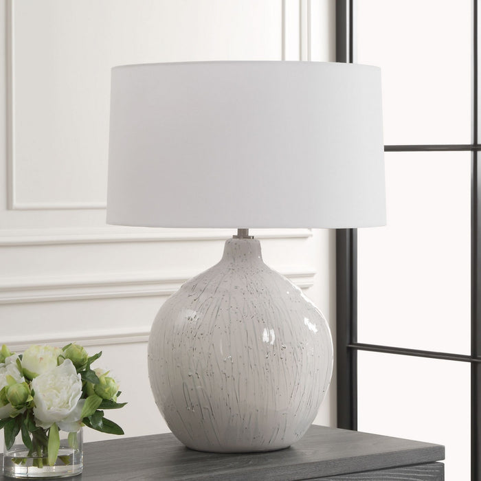Uttermost 30411 One Light Table Lamp, Brushed Nickel