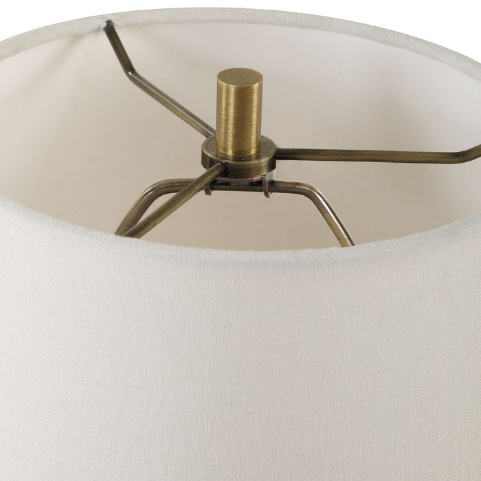 Uttermost 30414-1 One Light Accent Lamp, Antique Brass