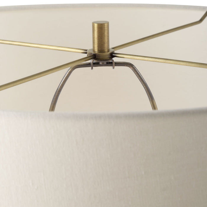Uttermost 30416 One Light Floor Lamp, Antique Brass