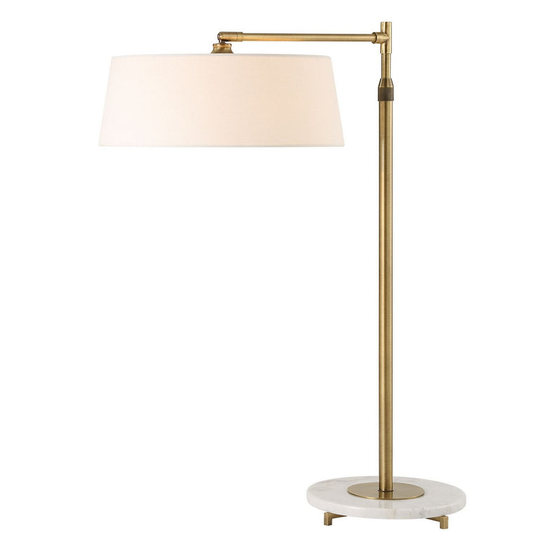 Uttermost 30417-1 One Light Floor Lamp, Antique Brushed Brass