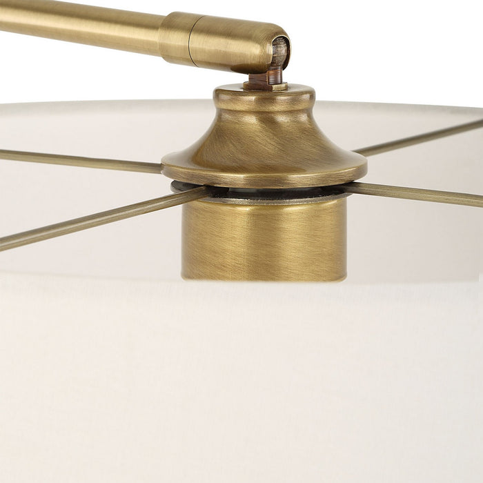 Uttermost 30417-1 One Light Floor Lamp, Antique Brushed Brass