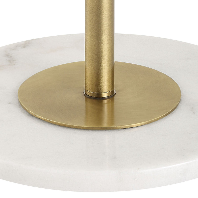 Uttermost 30417-1 One Light Floor Lamp, Antique Brushed Brass