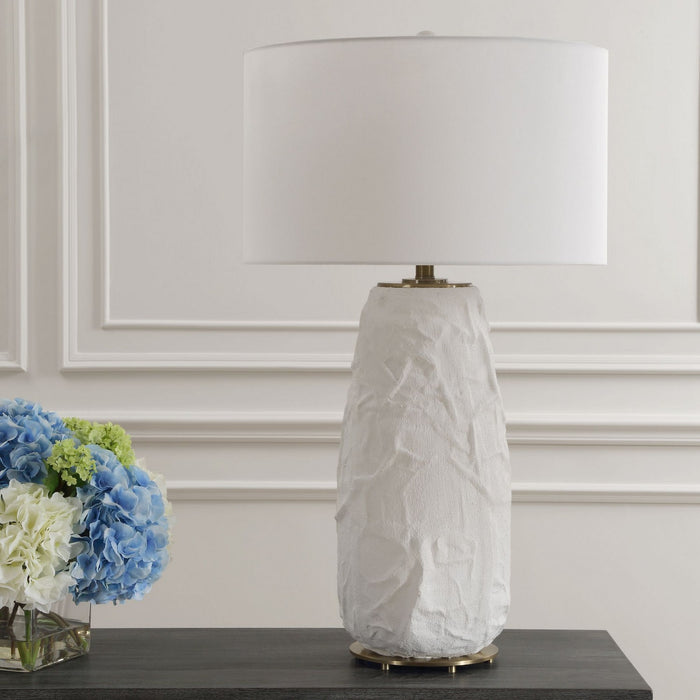 Uttermost 30421 One Light Table Lamp, Brushed Brass