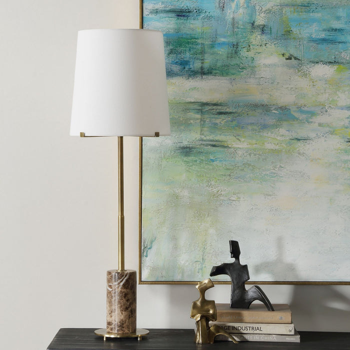 Uttermost 30422 One Light Buffet Lamp, Antique Brass