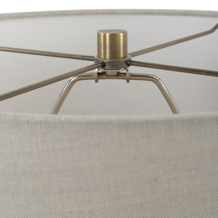 Uttermost 30373 One Light Table Lamp, Brushed Antique Brass