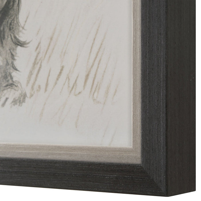 Uttermost 32344 Wall Art, Black Wood