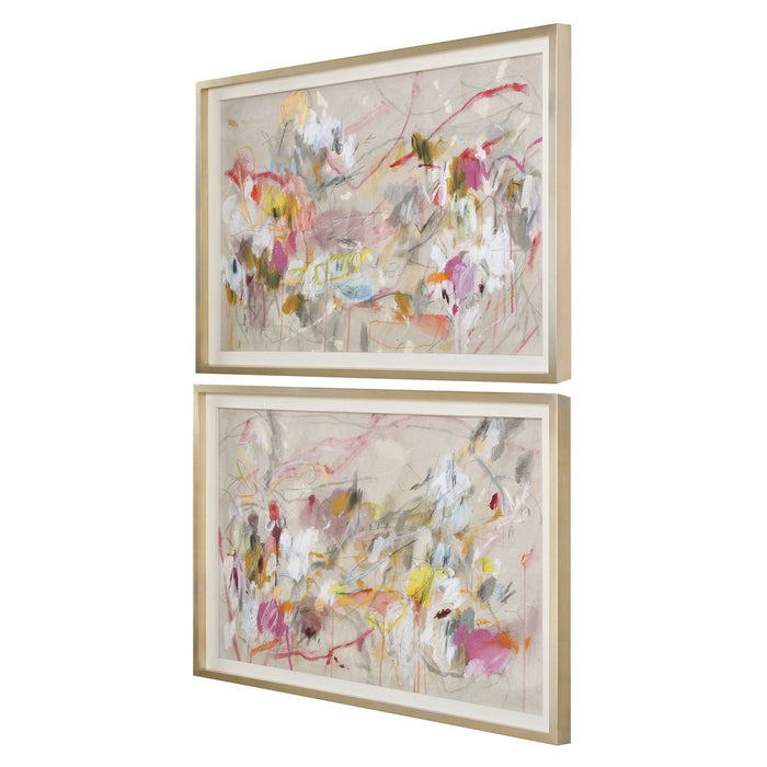 Uttermost 32351 Wall Art, Brushed Champagne Silver