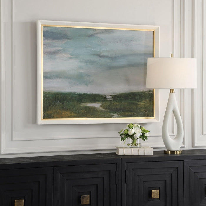 Uttermost 32353 Framed Print, White Wood