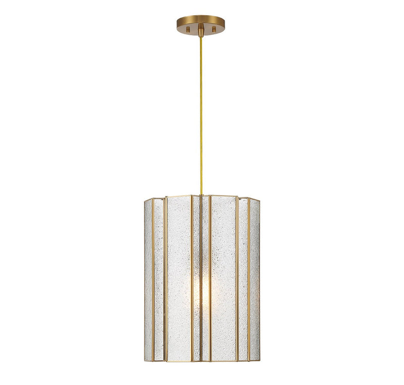 Lighting One E V6-L7-4026-1-322 One Light Pendant, Warm Brass