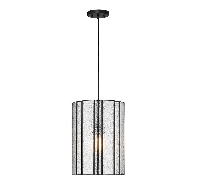 Lighting One E V6-L7-4026-1-89 One Light Pendant, Matte Black