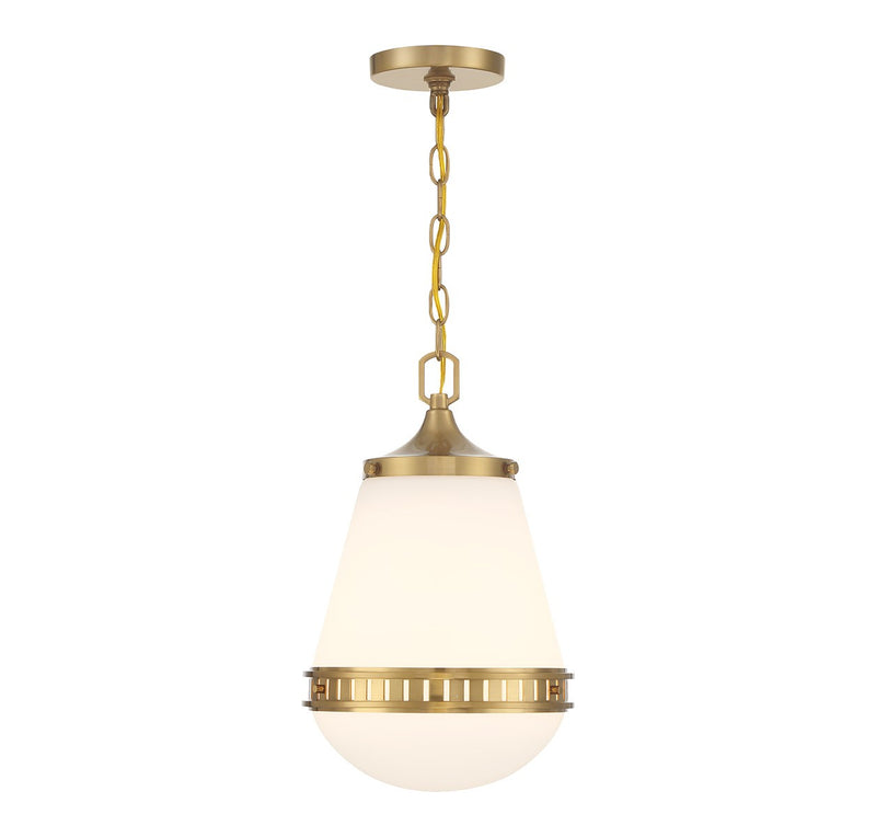 Lighting One E V6-L7-7950-1-322 One Light Pendant, Warm Brass
