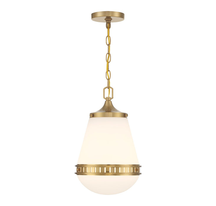 Lighting One E V6-L7-7950-1-322 One Light Pendant, Warm Brass