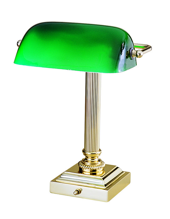 House of Troy DSK428-G61 One Light Table Lamp, Polished Brass