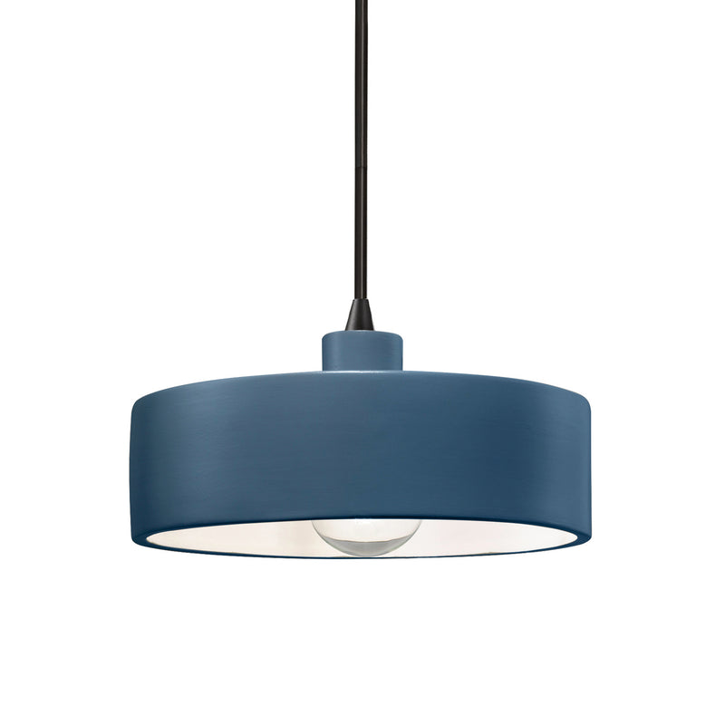 Justice Designs CER-6460-MID-MBLK-BKCD One Light Pendant, Midnight Sky