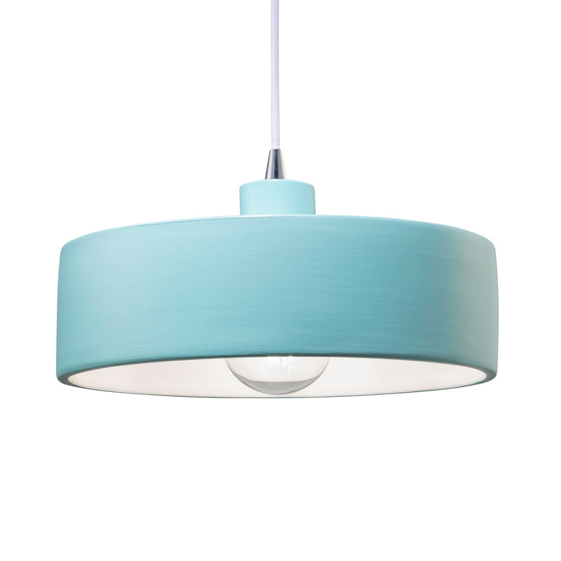 Justice Designs CER-6460-RFPL-CROM-WTCD One Light Pendant, Reflecting Pool