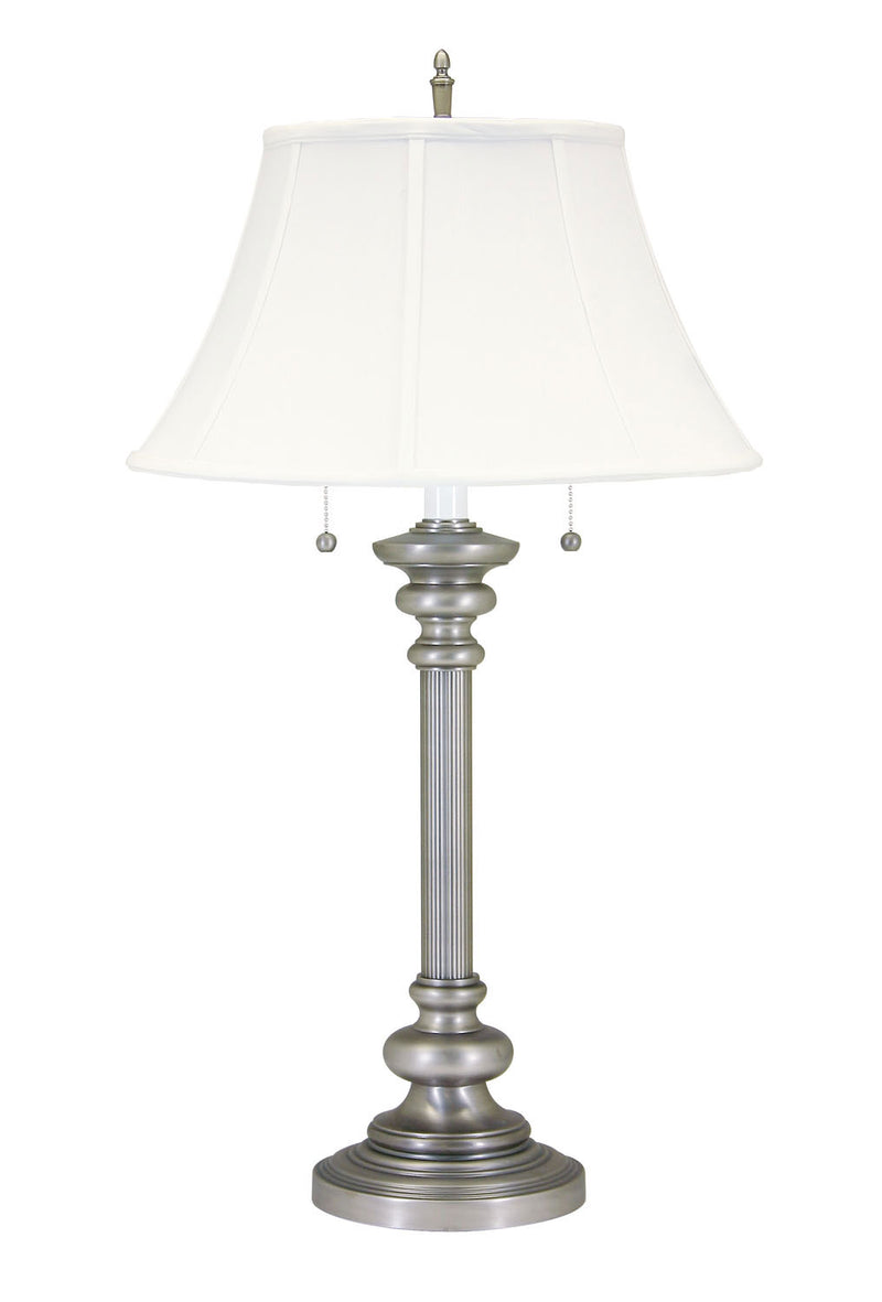 House of Troy N651-PTR Two Light Table Lamp, Pewter