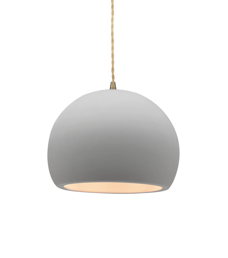 Justice Designs CER-6530-BIS-ABRS-BEIG-TWST One Light Pendant, Bisque
