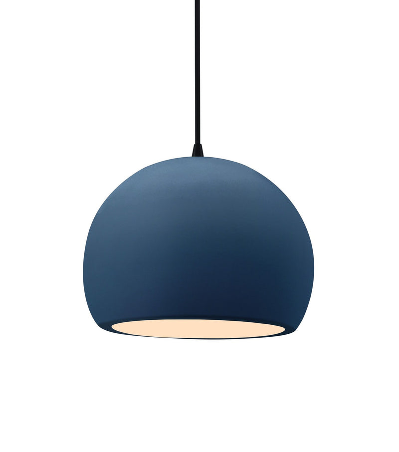 Justice Designs CER-6530-MID-MBLK-BKCD One Light Pendant, Midnight Sky