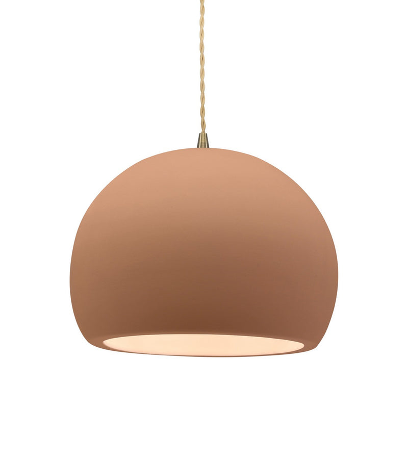 Justice Designs CER-6533-ADOB-ABRS-BEIG-TWST One Light Pendant, Adobe