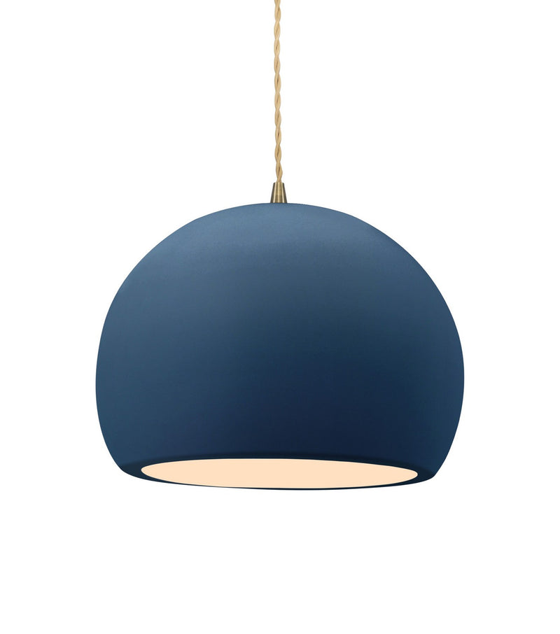 Justice Designs CER-6533-MID-ABRS-BEIG-TWST One Light Pendant, Midnight Sky