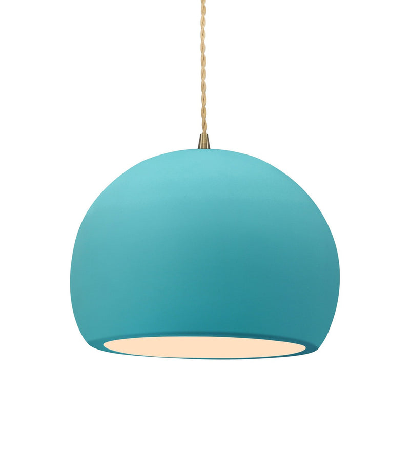Justice Designs CER-6533-RFPL-ABRS-BEIG-TWST One Light Pendant, Reflecting Pool
