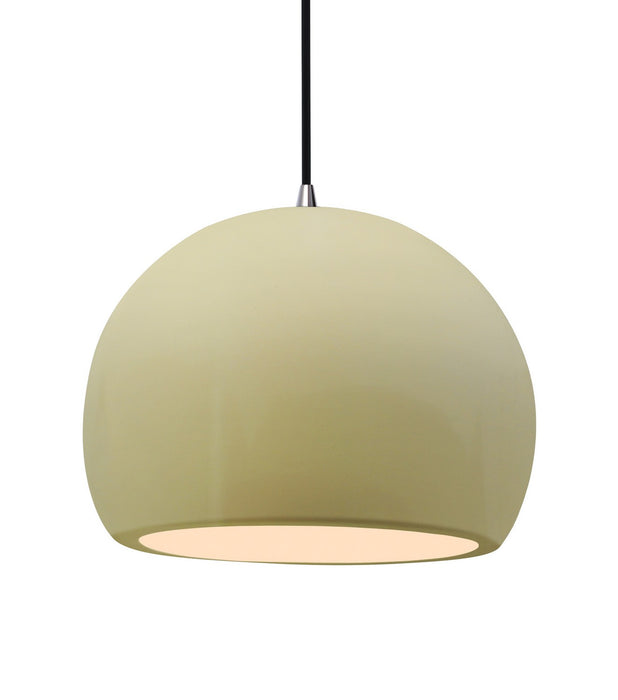 Justice Designs CER-6535-VAN-NCKL-BKCD One Light Pendant, Vanilla (Gloss)