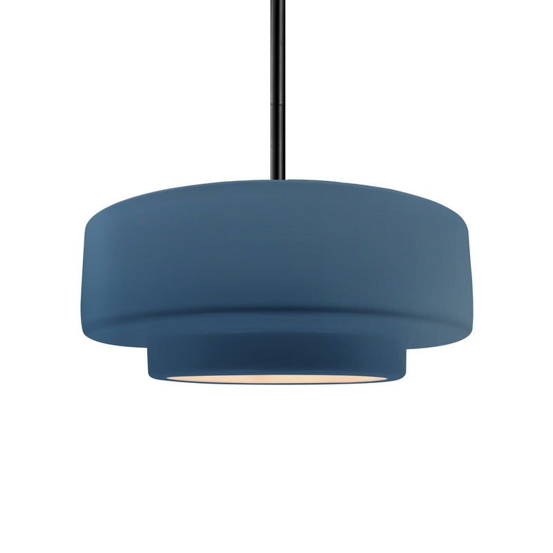 Justice Designs CER-6543-MID-MBLK-RIGID One Light Pendant, Midnight Sky