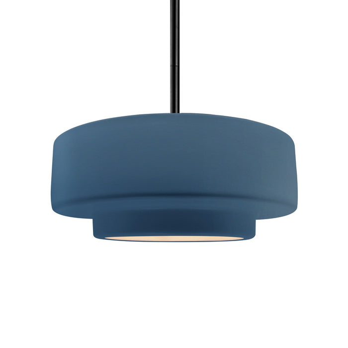 Justice Designs CER-6543-MID-MBLK-RIGID One Light Pendant, Midnight Sky