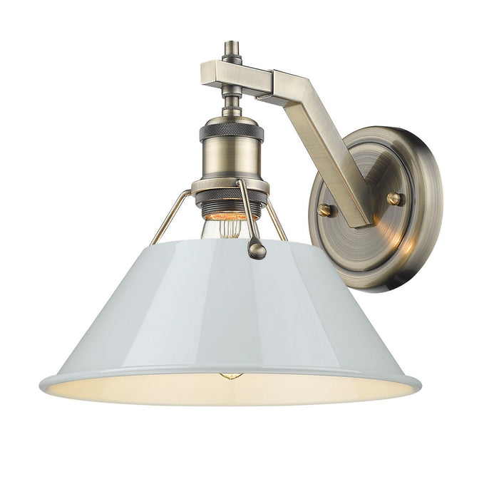 Golden 3306-1W AB-DB One Light Wall Sconce, Aged Brass