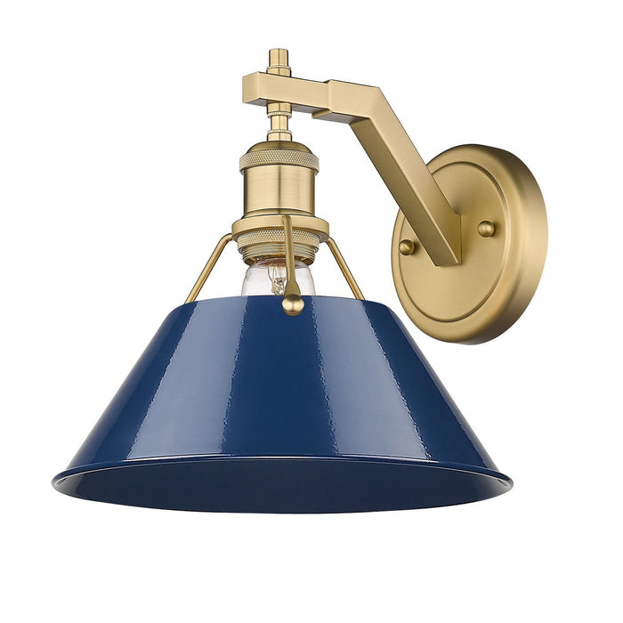 Golden 3306-1W BCB-NVY One Light Wall Sconce, Brushed Champagne Bronze