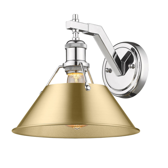 Golden 3306-1W CH-BCB One Light Wall Sconce, Chrome