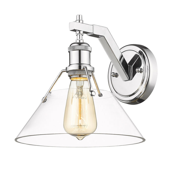 Golden 3306-1W CH-CLR One Light Wall Sconce, Chrome