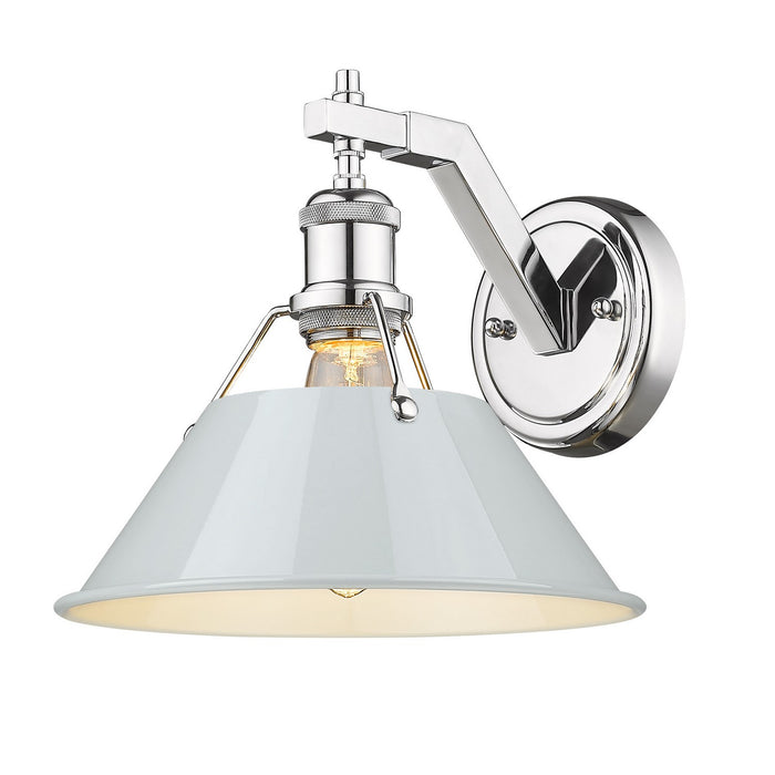 Golden 3306-1W CH-DB One Light Wall Sconce, Chrome