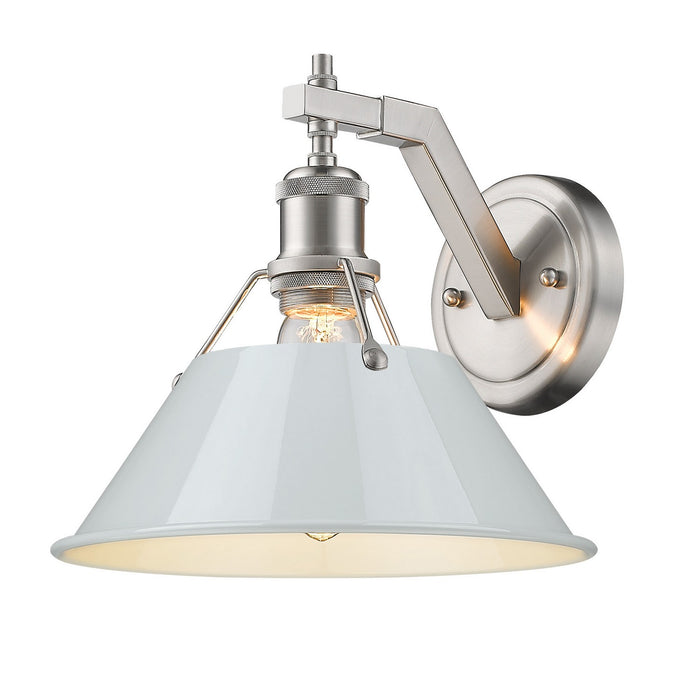 Golden 3306-1W PW-DB One Light Wall Sconce, Pewter