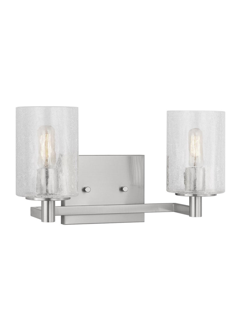 Generation Lighting GLV1032BS Two Light Wall / Bath, Brushed Steel